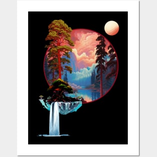 Redwood trees and the Mountain Posters and Art